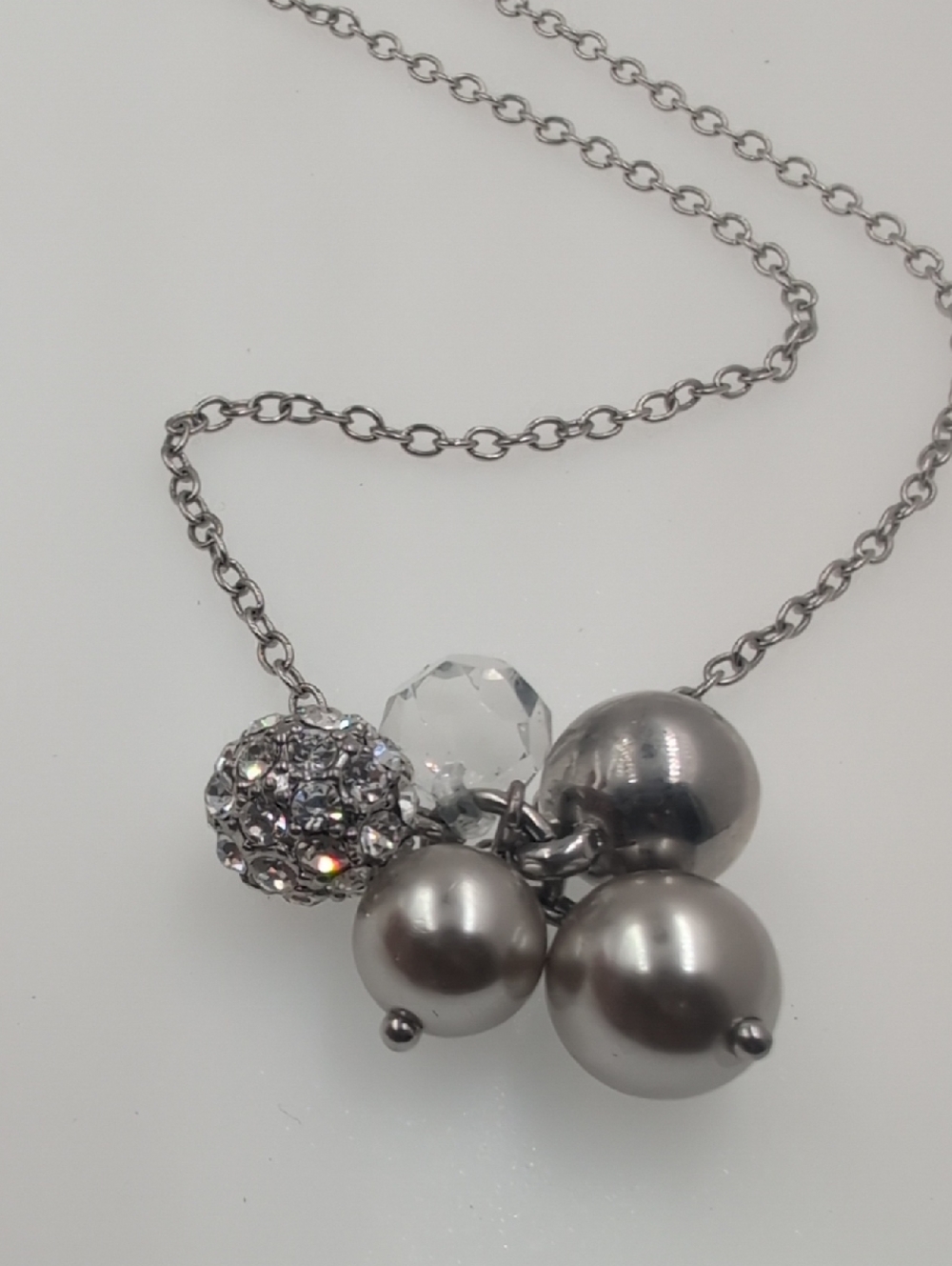 J.Crew Pearl & Crystal Cluster Necklace Jcd1